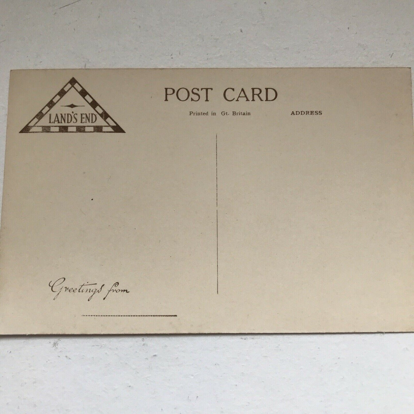 Vintage Black And White Postcard Armed Knight Rock Lands End Cornwall Rough Sea