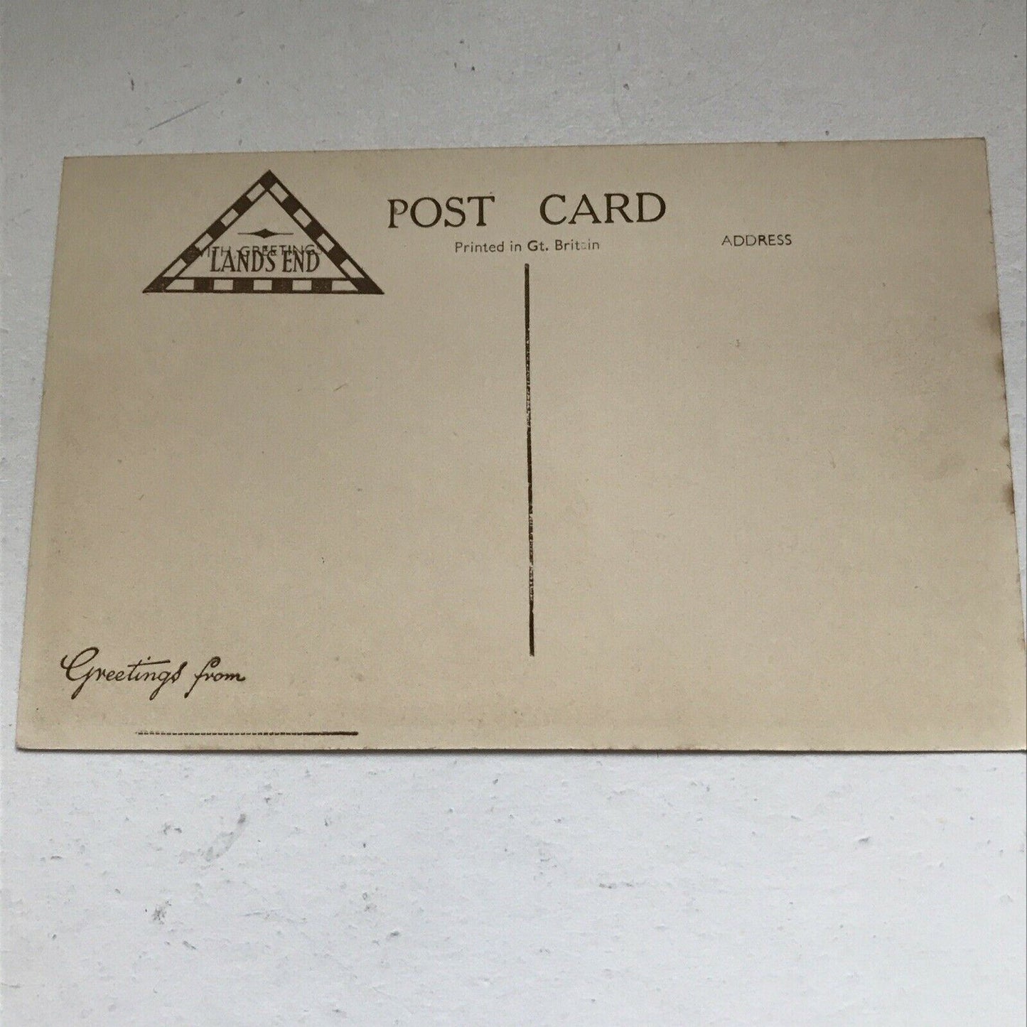 Vintage Postcard Lands End Longships Lighthouse Black And White Sailboats