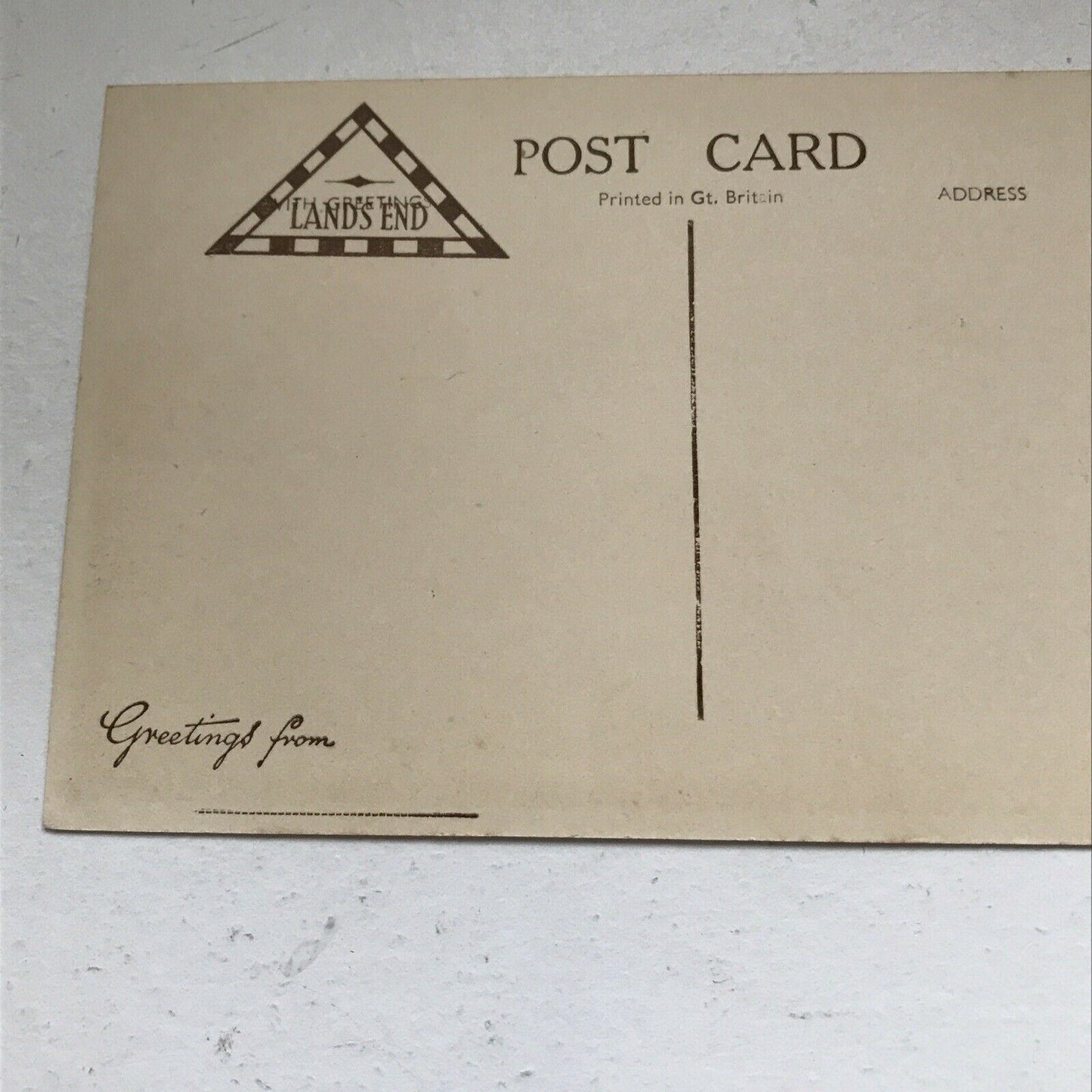 Vintage Postcard Lands End Longships Lighthouse Black And White Sailboats