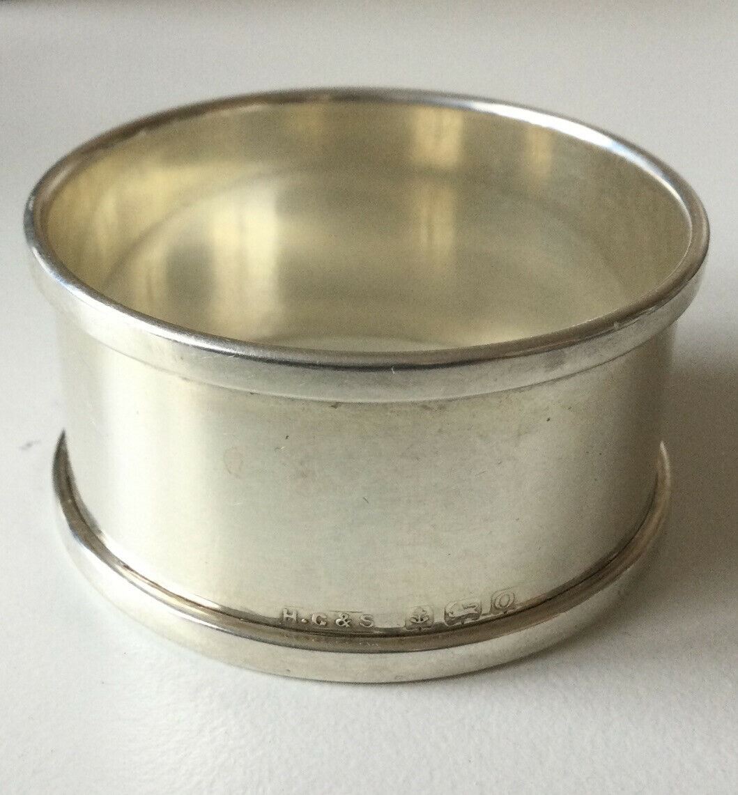 1938 Henry Griffith & Sons Birmingham sterling silver napkin ring - 13.9 gms