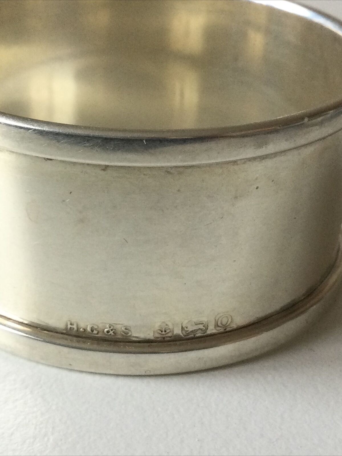 1938 Henry Griffith & Sons Birmingham sterling silver napkin ring - 13.9 gms