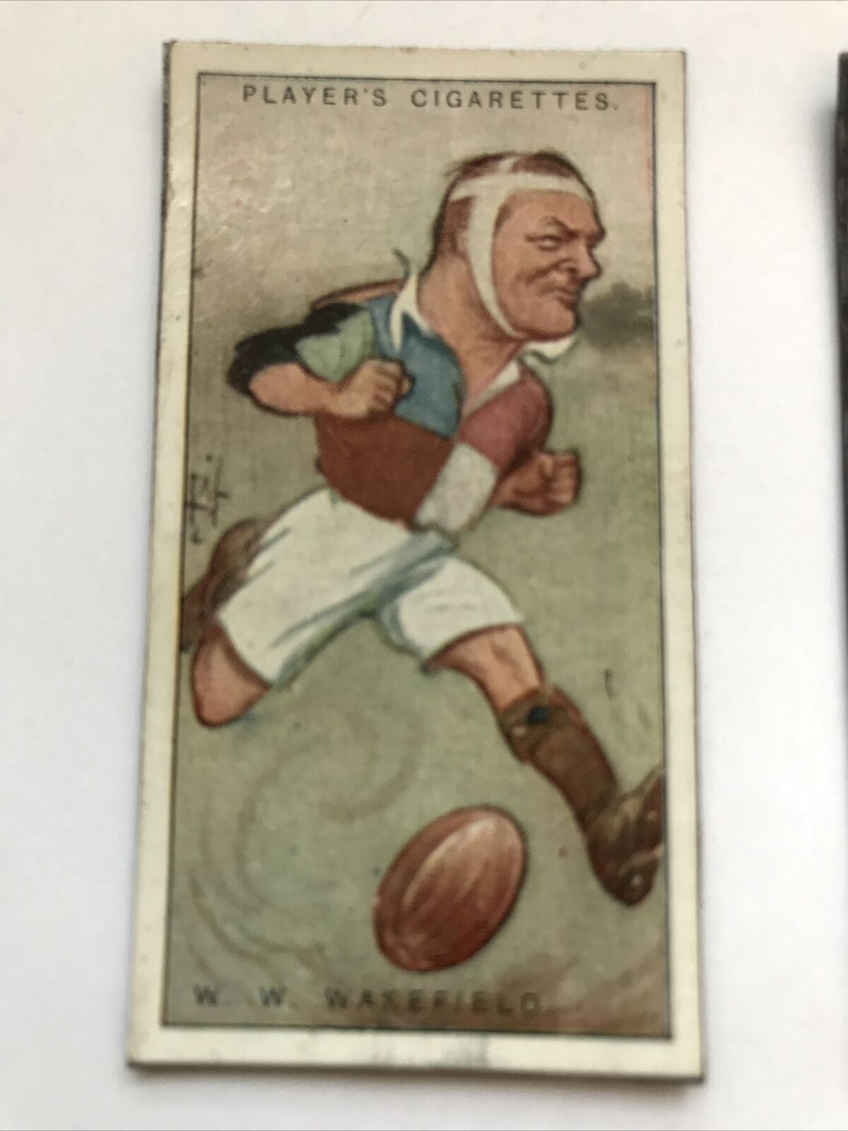 Set of 3 Rugby Fridge Magnets Made From Vintage Players Cigarette Cards BROWNE, WAKEFIELD, BROWNE