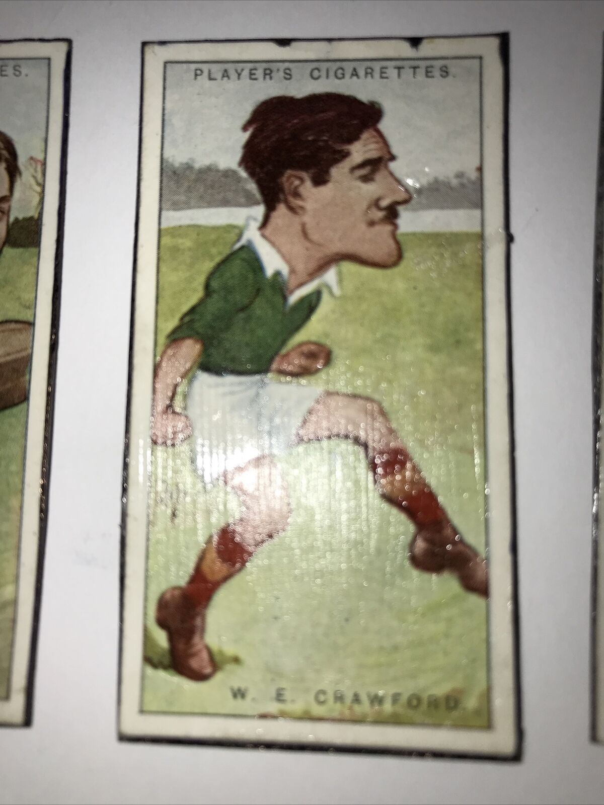 Set of 3 Football Fridge Magnets Made From Vintage Players Cigarette Cards BUCHAN, CRAWFORD, WADDELL
