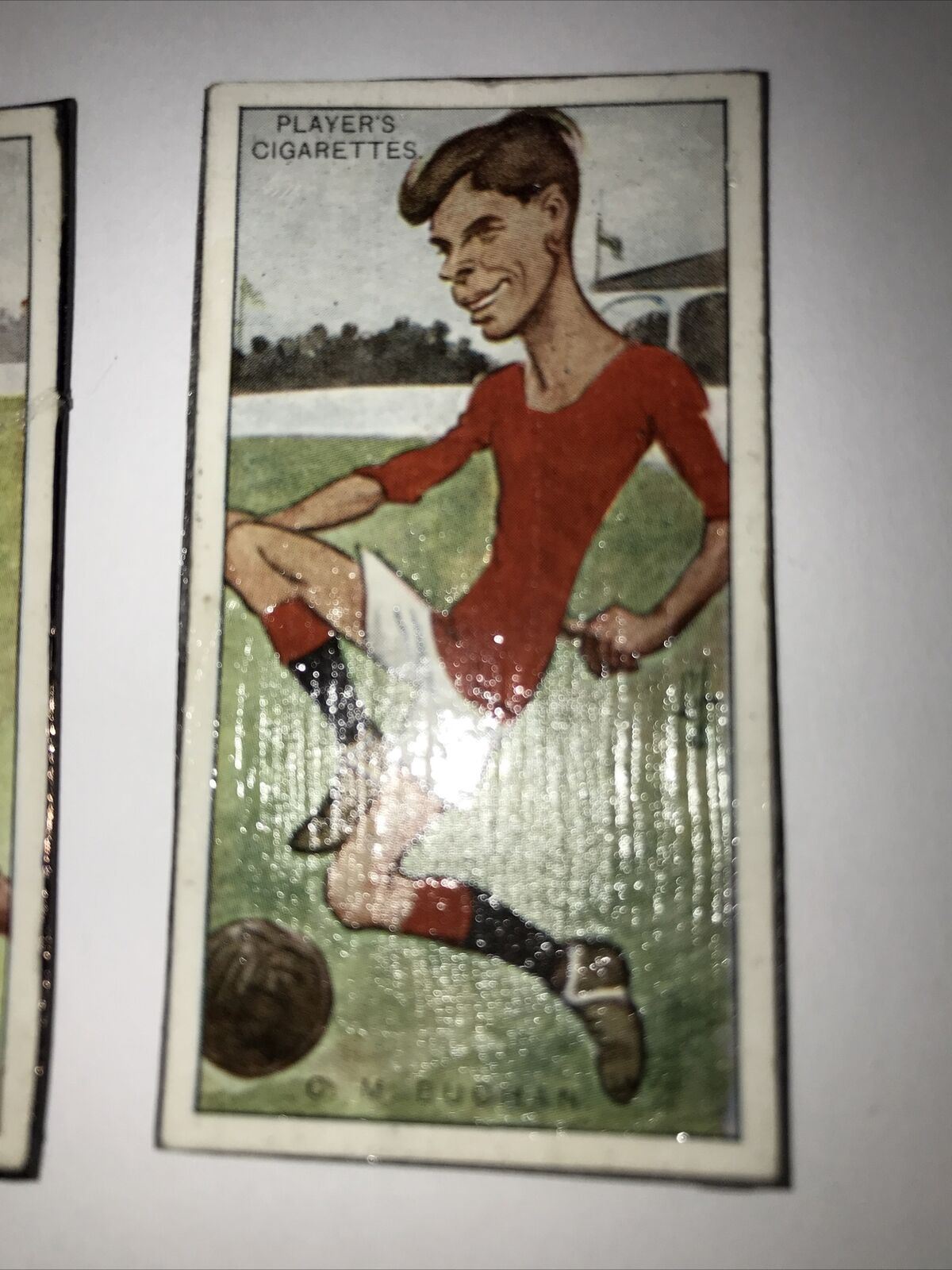 Set of 3 Football Fridge Magnets Made From Vintage Players Cigarette Cards BUCHAN, CRAWFORD, WADDELL