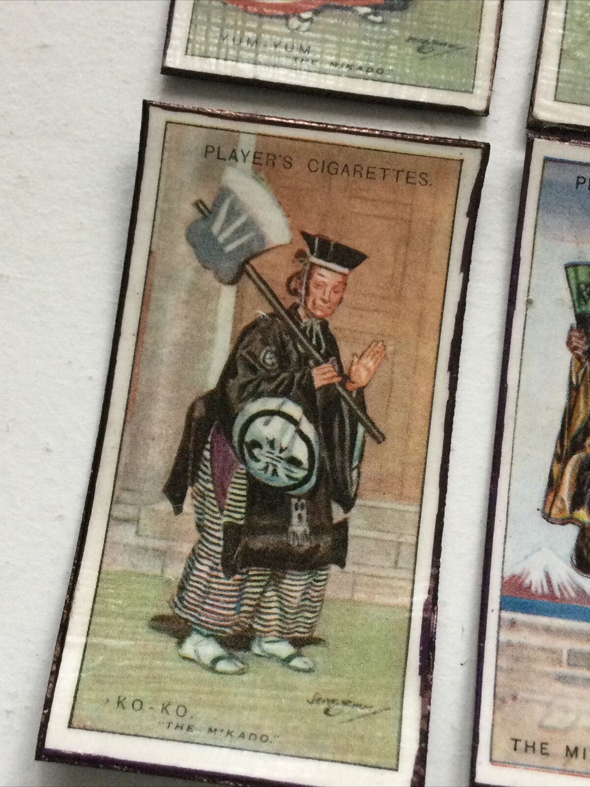 4 x Mikado Opera fridge Magnets Made From Vintage Players Cigarette Cards 1927