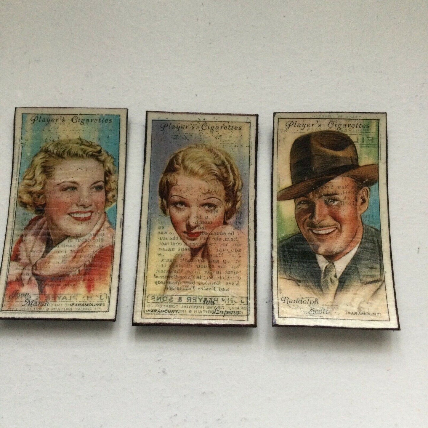 1930s Film Star Fridge Magnets Randolph Scott Joan Marsh Ida Lupino