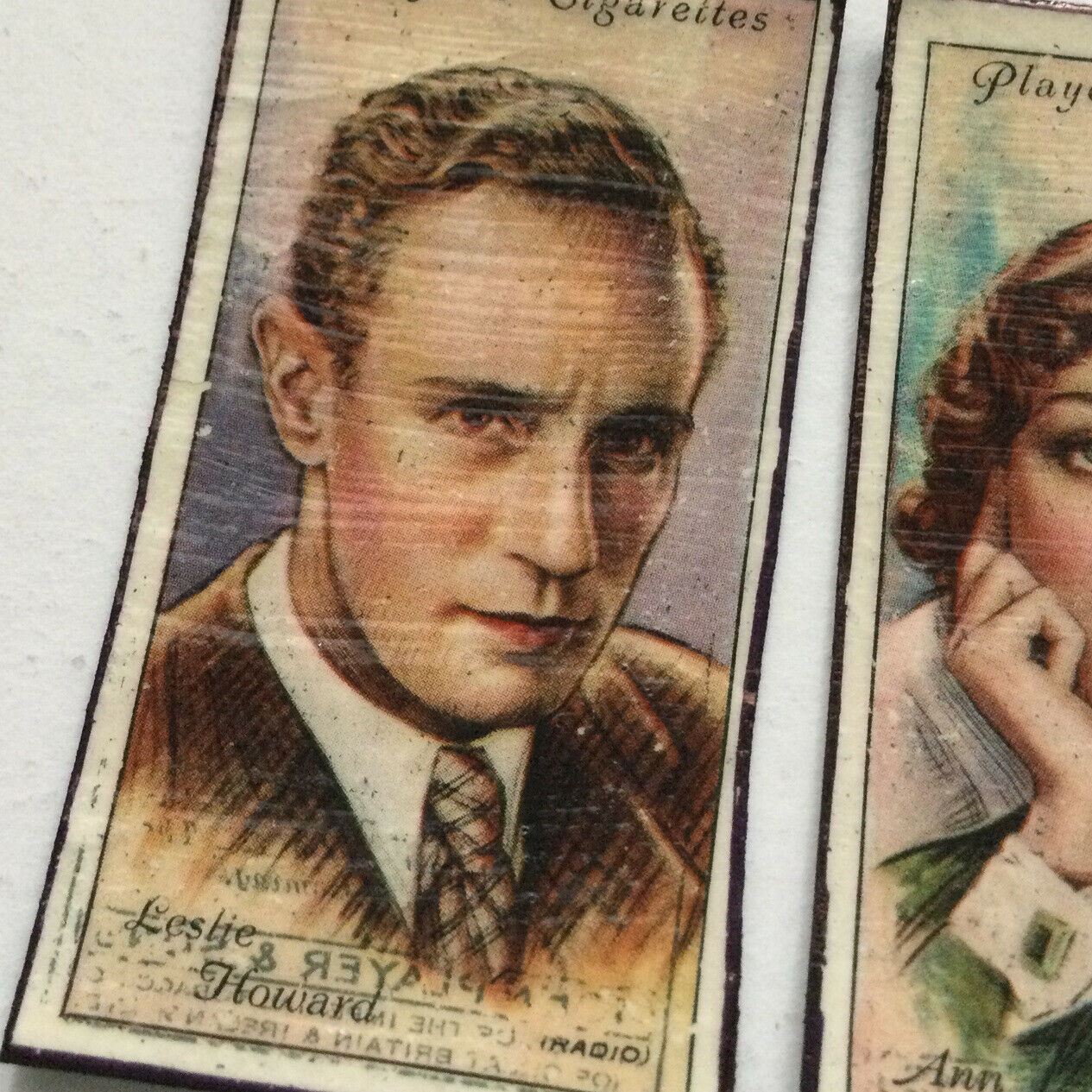 1930s Film Star Fridge Magnets Leslie Howard Ann Dvorak Mae West cigarette cards
