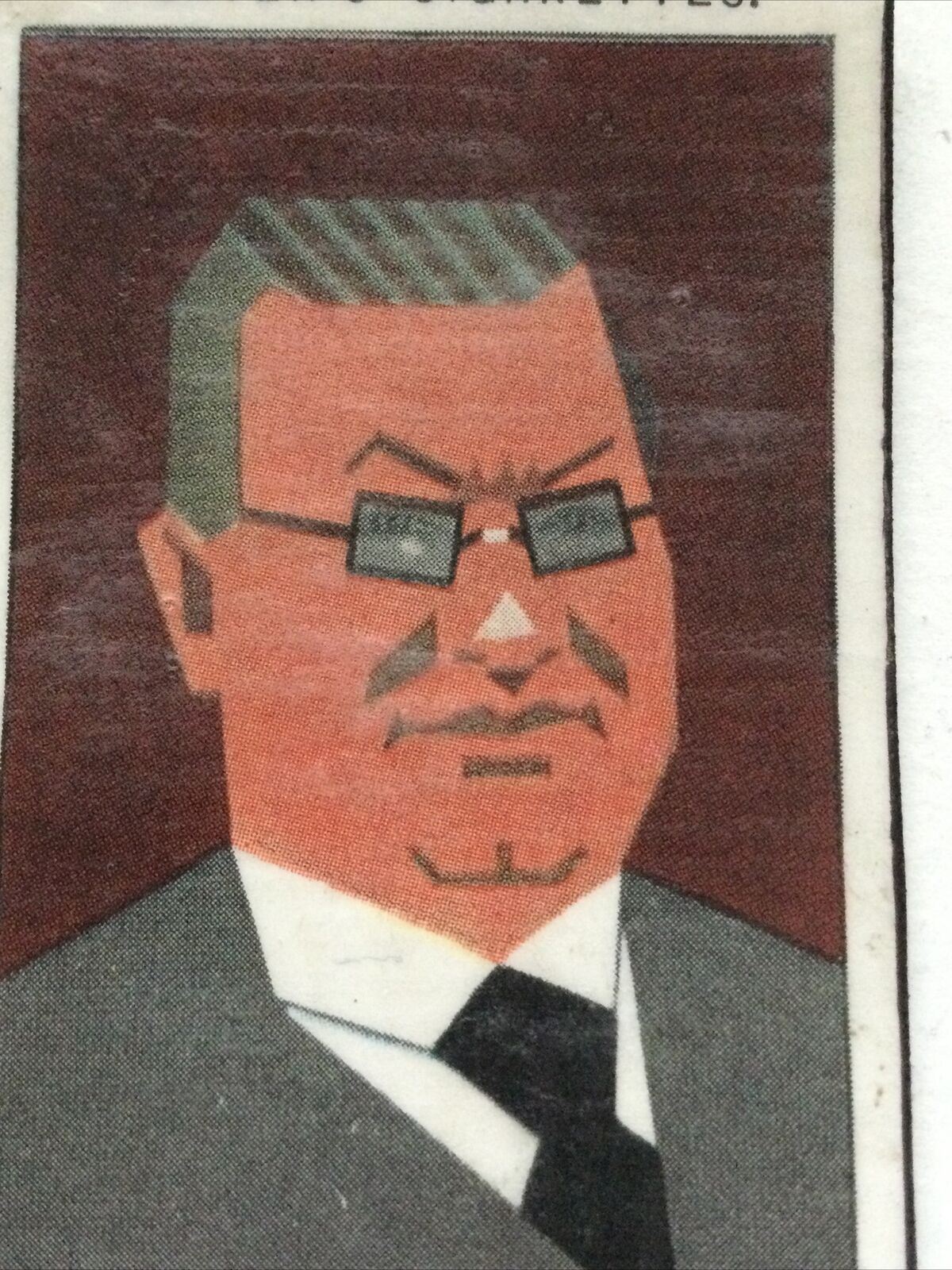 John Wheatley Labour caricature fridge magnet made from vintage cigarette card
