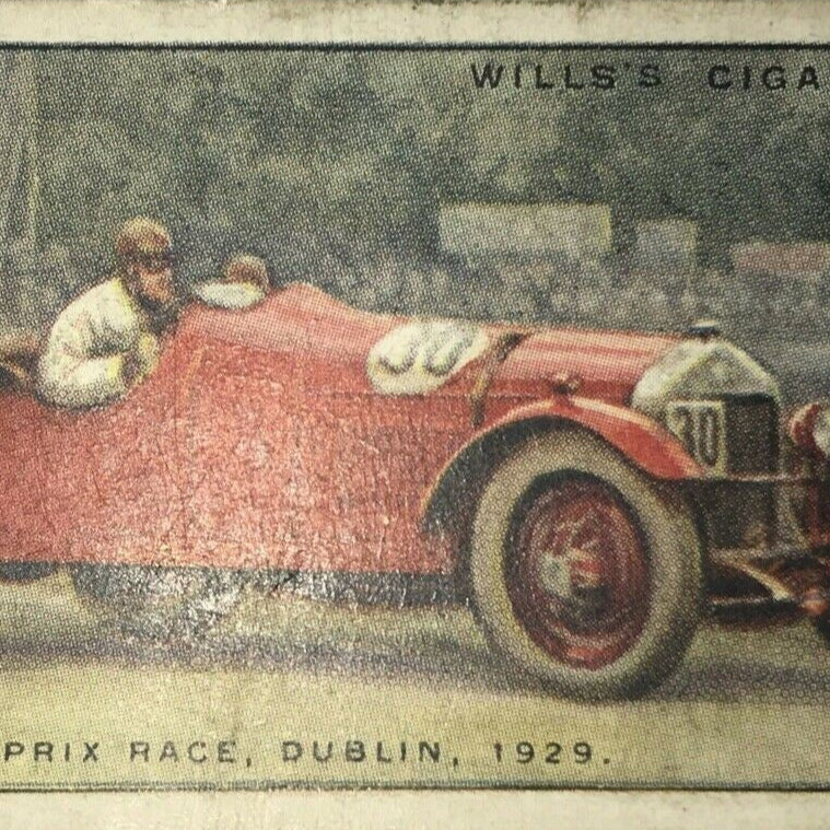 Wills Cigarette Card - Speed - 1st Series - 1930 - No. 27 Motor Cars - Irish Grand Prix Race, Dublin, 1929