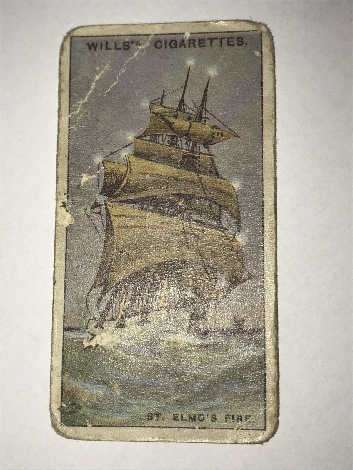 Wills Cigarettes card Wonders of the Sea no49 St Elmos Fire
