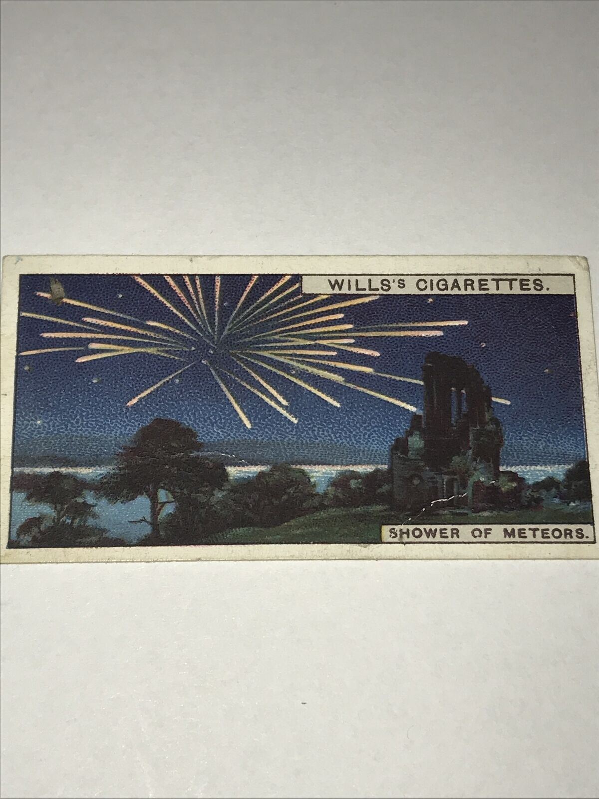 Wills Cigarettes card Romance of the Heavens no5 A Shower of Meteors