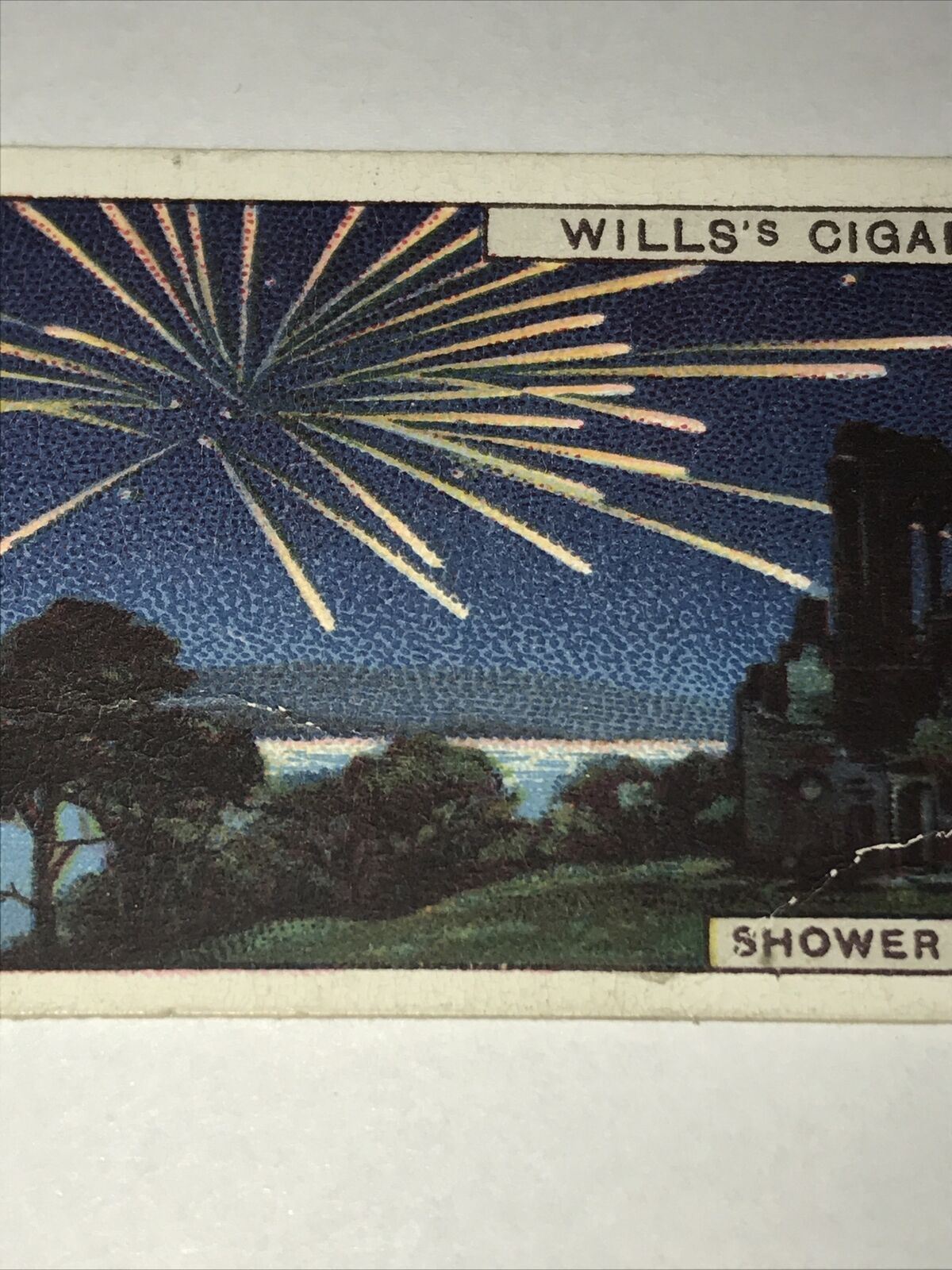 Wills Cigarettes card Romance of the Heavens no5 A Shower of Meteors