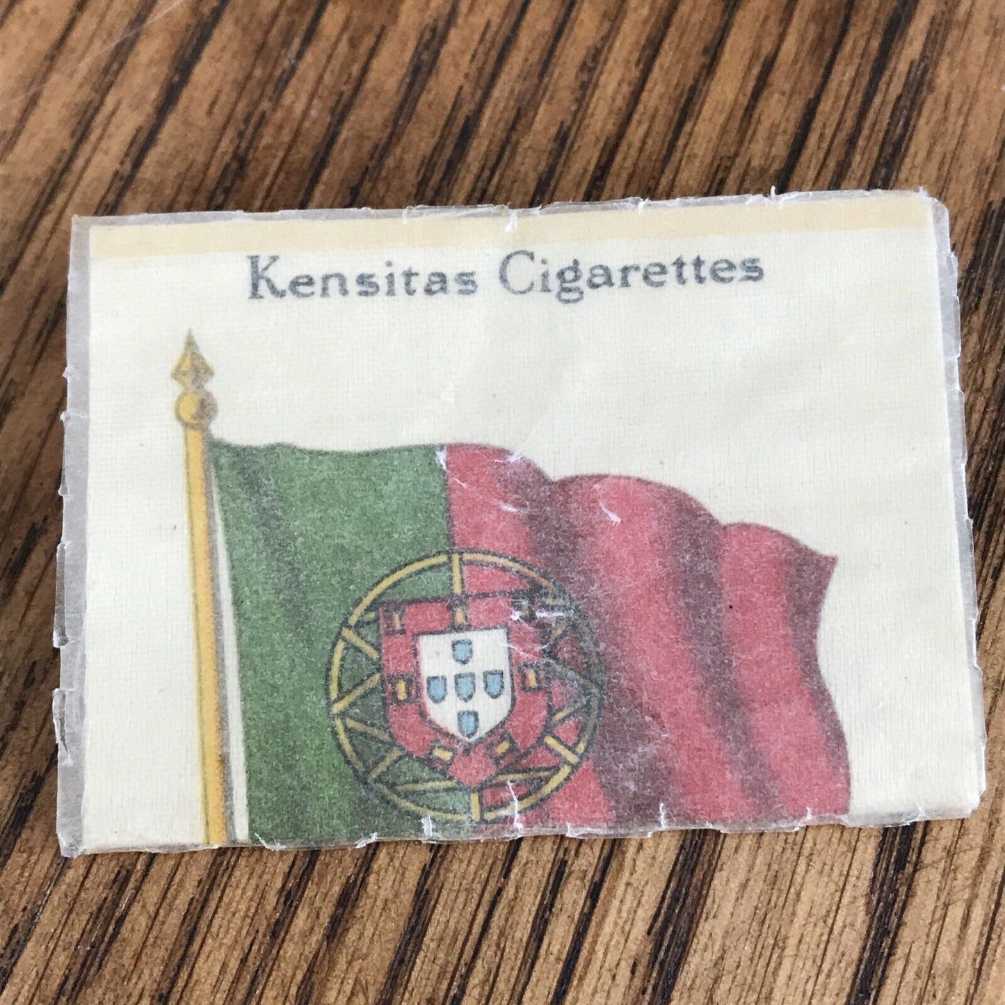 Vintage 1930s Kensitas Cigarettes Silk Card Portugal  no 51 of 60 national flags