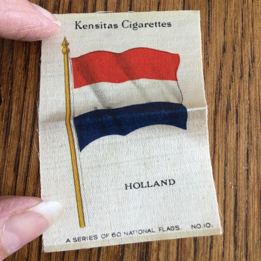 Vintage 1930s Kensitas Cigarettes Silk Card Holland no 10 of 60 national flags