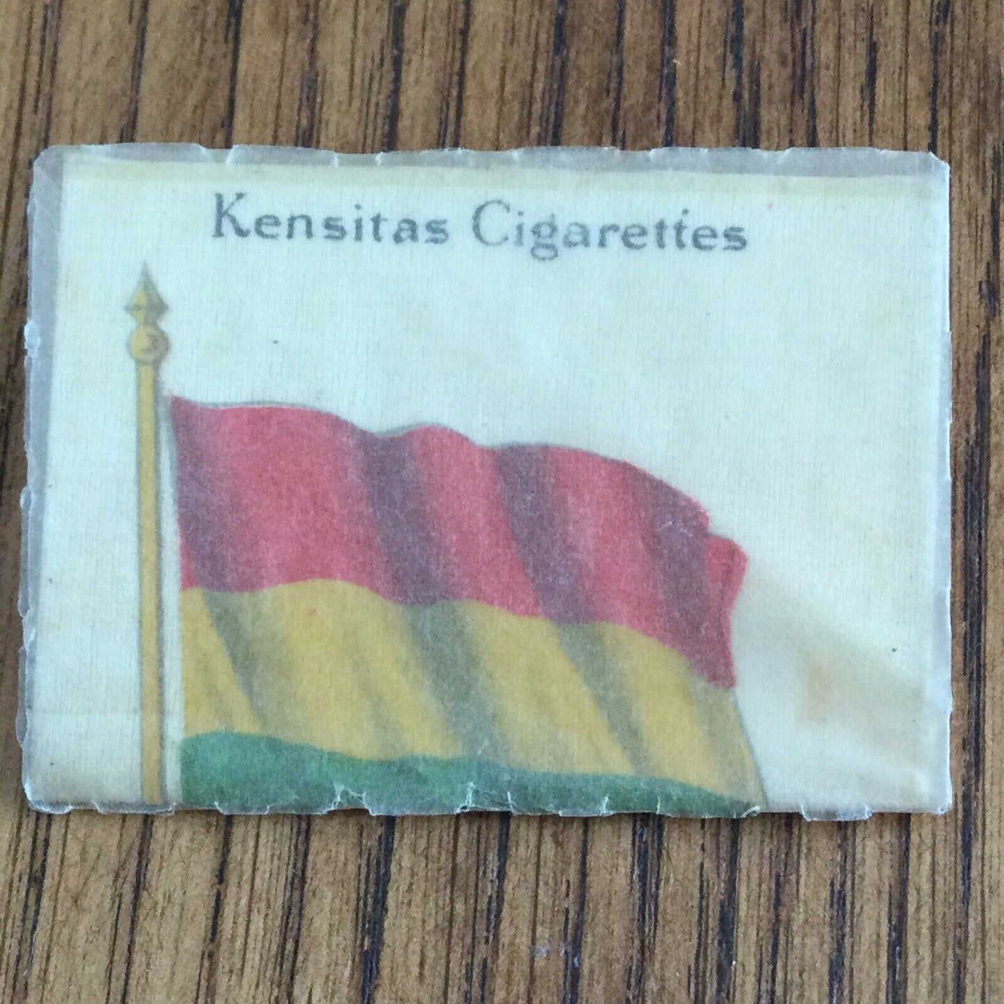 Vintage 1930s Kensitas Cigarettes Silk Card - Bolivia - National flags - No. 30 / 60