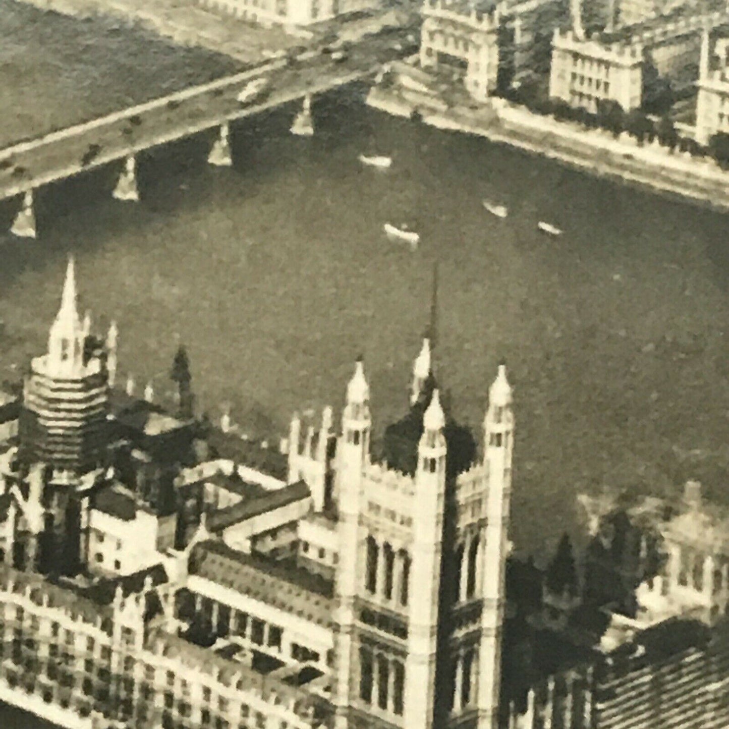 Vintage 1939 Senior Service Cigarette Card 'Britain From The Air' - No. 1 - Westminster - Houses of Parliament