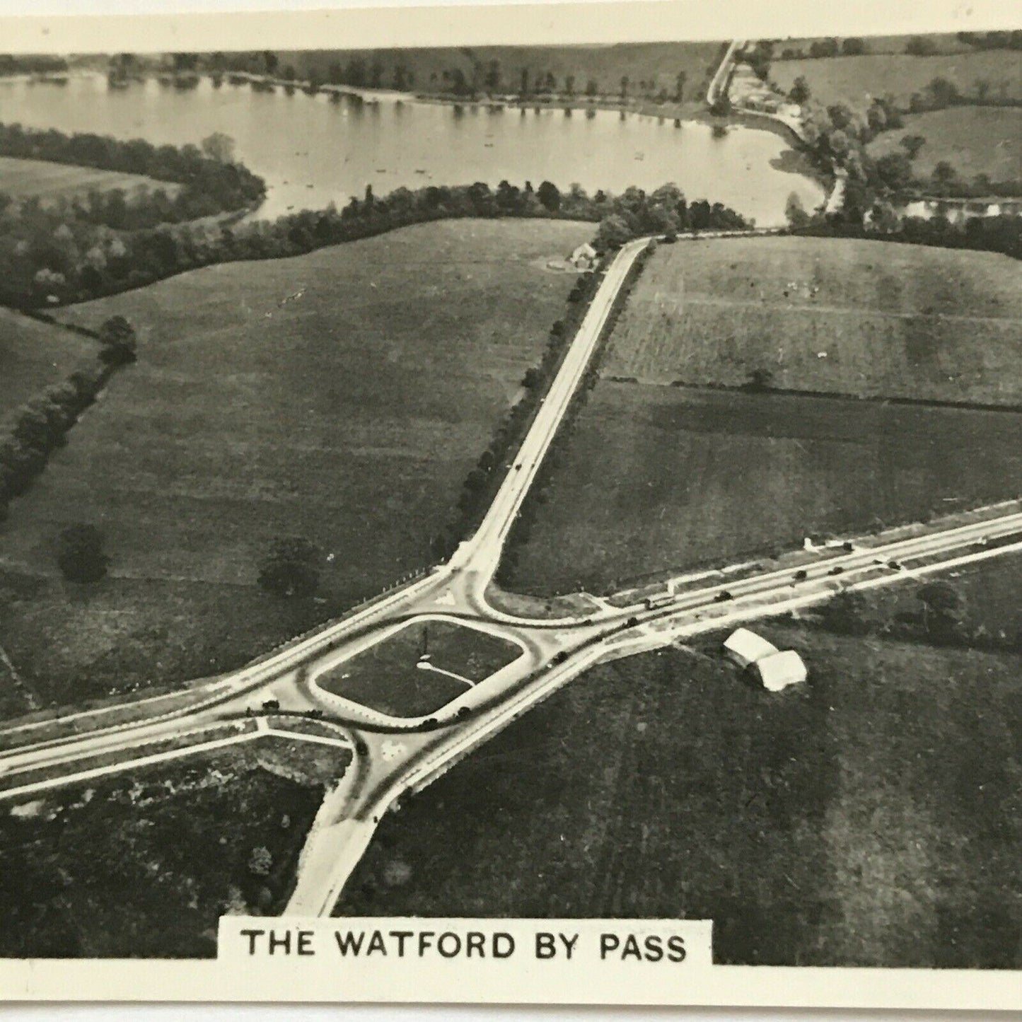 Senior Service Cigarette Card 'Britain From The Air' 1939 - No. 5 - The Watford By-Pass - Elstree Road