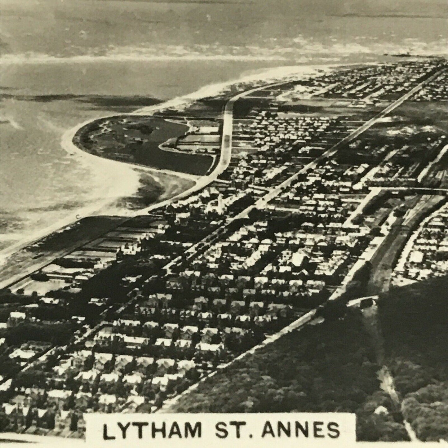 1939 Senior Service Cigarette Card - 'Britain From The Air' - No.7 - Lytham St Anne’s - Near Blackpool