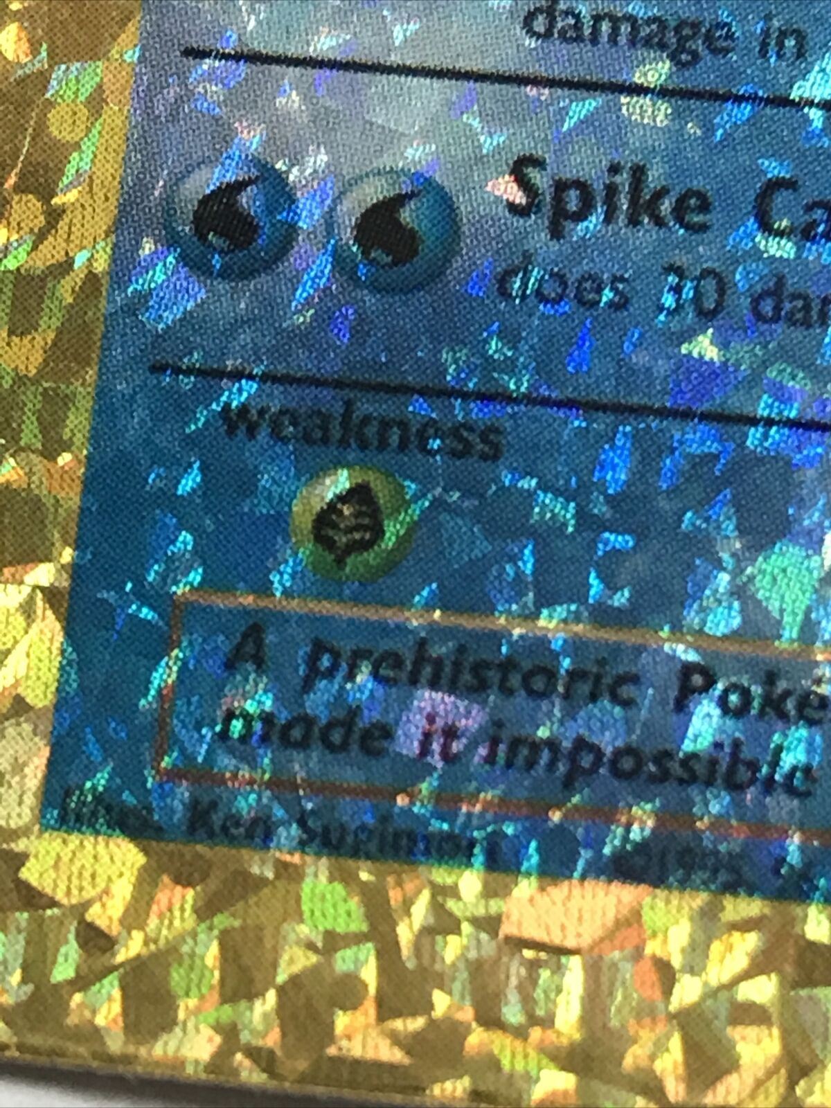 Pokemon Vending STICKER Card HOLO Omastar 40/62 1999 fossil excellent condition