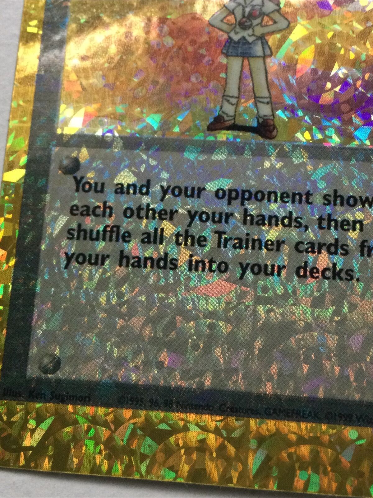 Pokemon Vending Sticker Unused 1999 Trainer 75/102 Lass RARE HOLO NR MINT