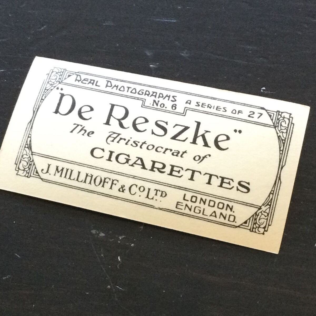 Vintage Millhoff De Reszke Cigarette Card - Series 1 no.6 'In Hot Water' - cute dog in saucepan / pot