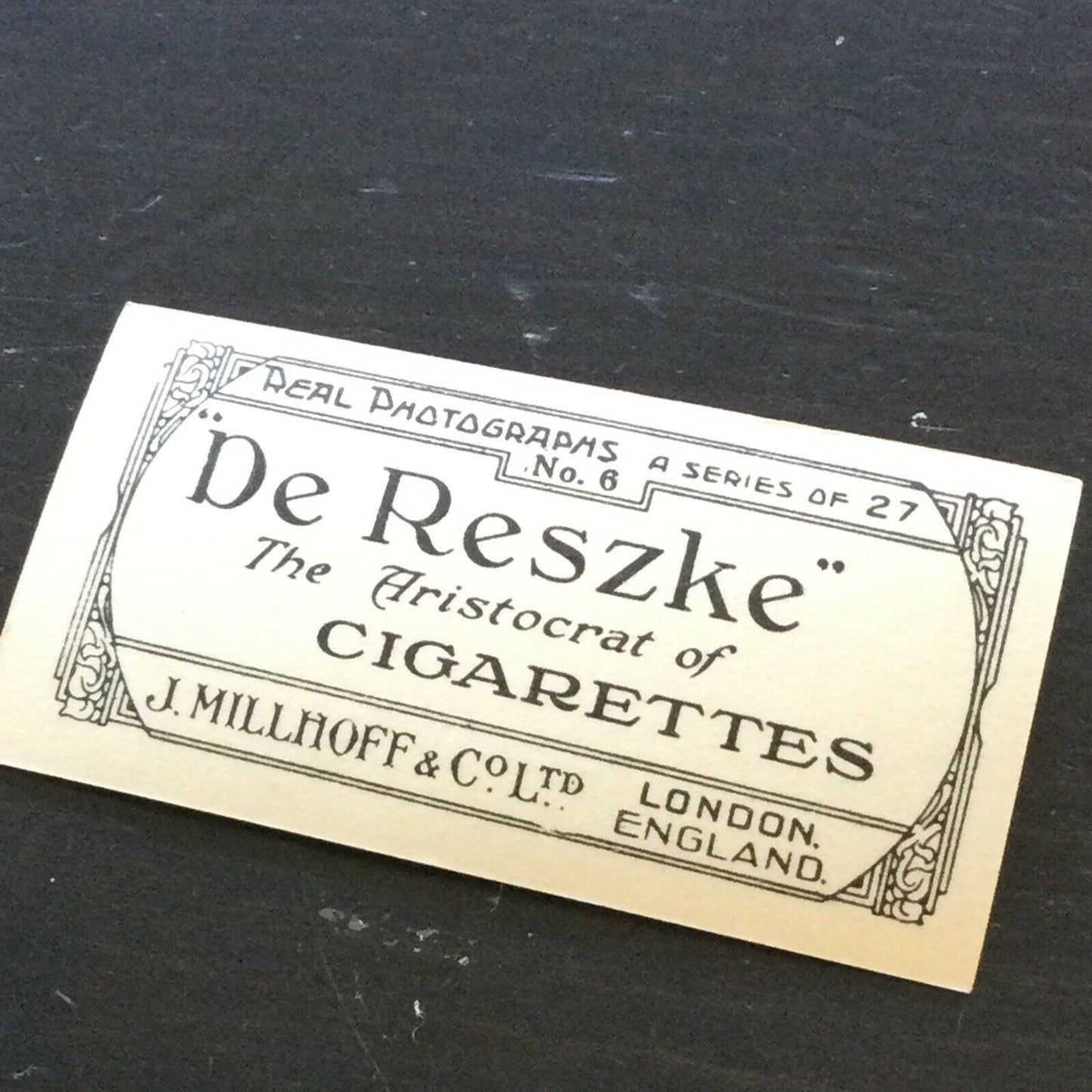 Vintage Millhoff De Reszke Cigarette Card - Series 1 no.6 'In Hot Water' - cute dog in saucepan / pot