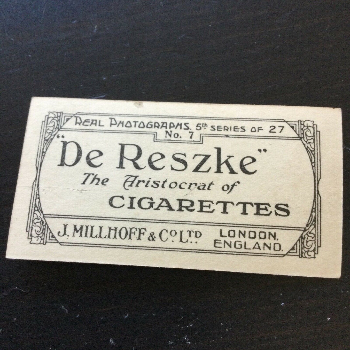 Millhoff De Reszke Cigarette Card Series 5 no.7. 'Little Miss Muffet' kitten & spider vintage photo 1930s