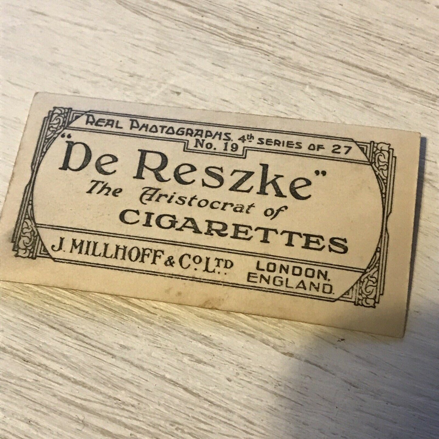 De Reszke Cigarette Card - Series 4 No. 19 - Don’t you do it again - girl and donkey vintage photo