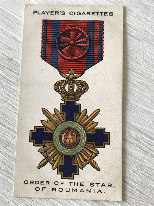 Players Cigarette Card - War Decorations & Medals - No. 64 Order Of Star Of Roumania