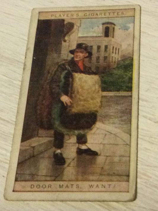 Players Cigarette Card - 1916 - Cries Of London - Series 2 - No. 1 - 'Door Mats, Want?'