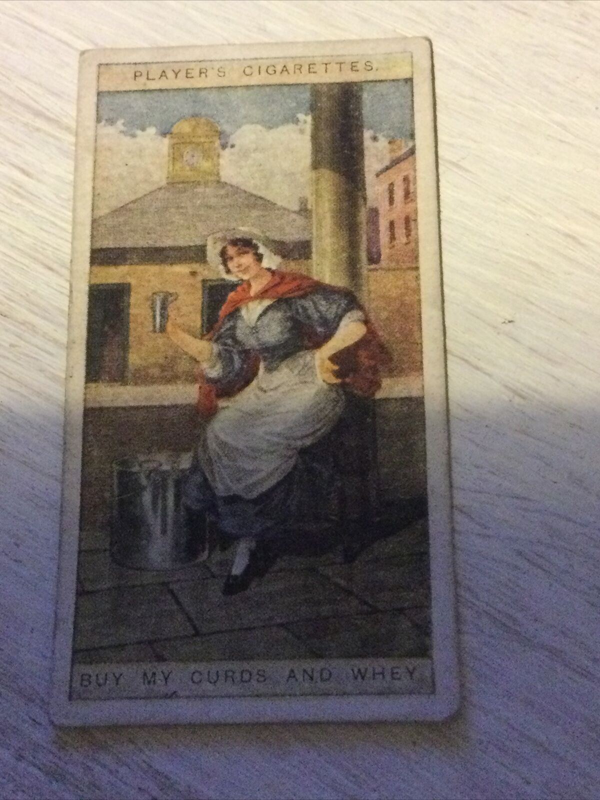 Players Antique 1916 Cigarette Card 'Cries Of London' - Series 2 No. 12 - Buy My Curds & Whey - Street Seller