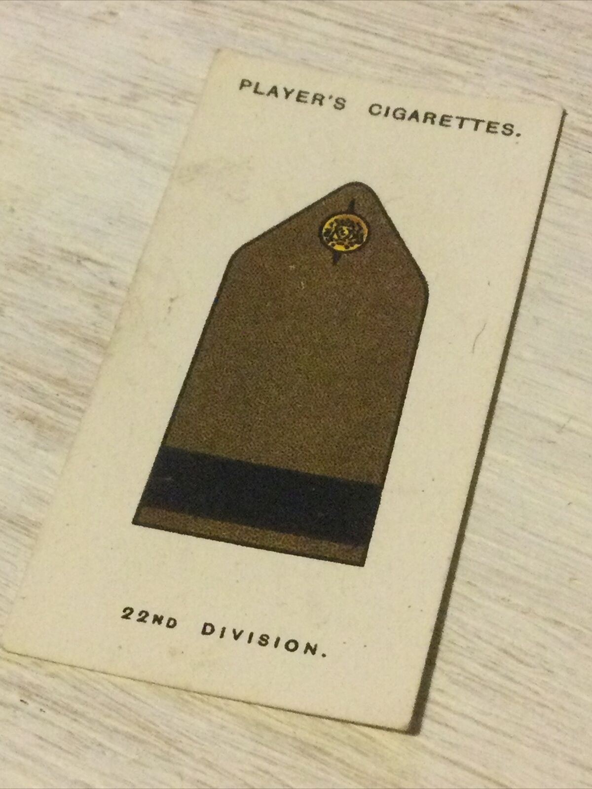 Players Cigarette Card - Army Corps & Divisional Signs 1914-1918 - No. 73 22nd Division