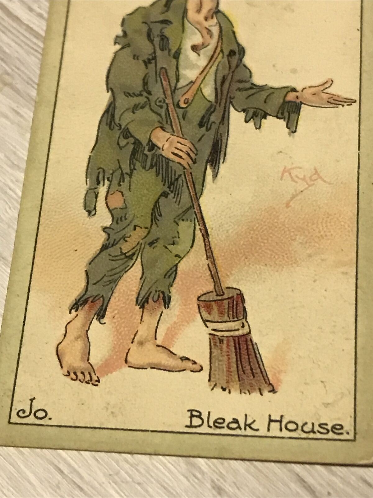 Players Cigarette Card Characters From Dickens No 48 Jo from Bleak House. 1912. Dickens memorabilia.