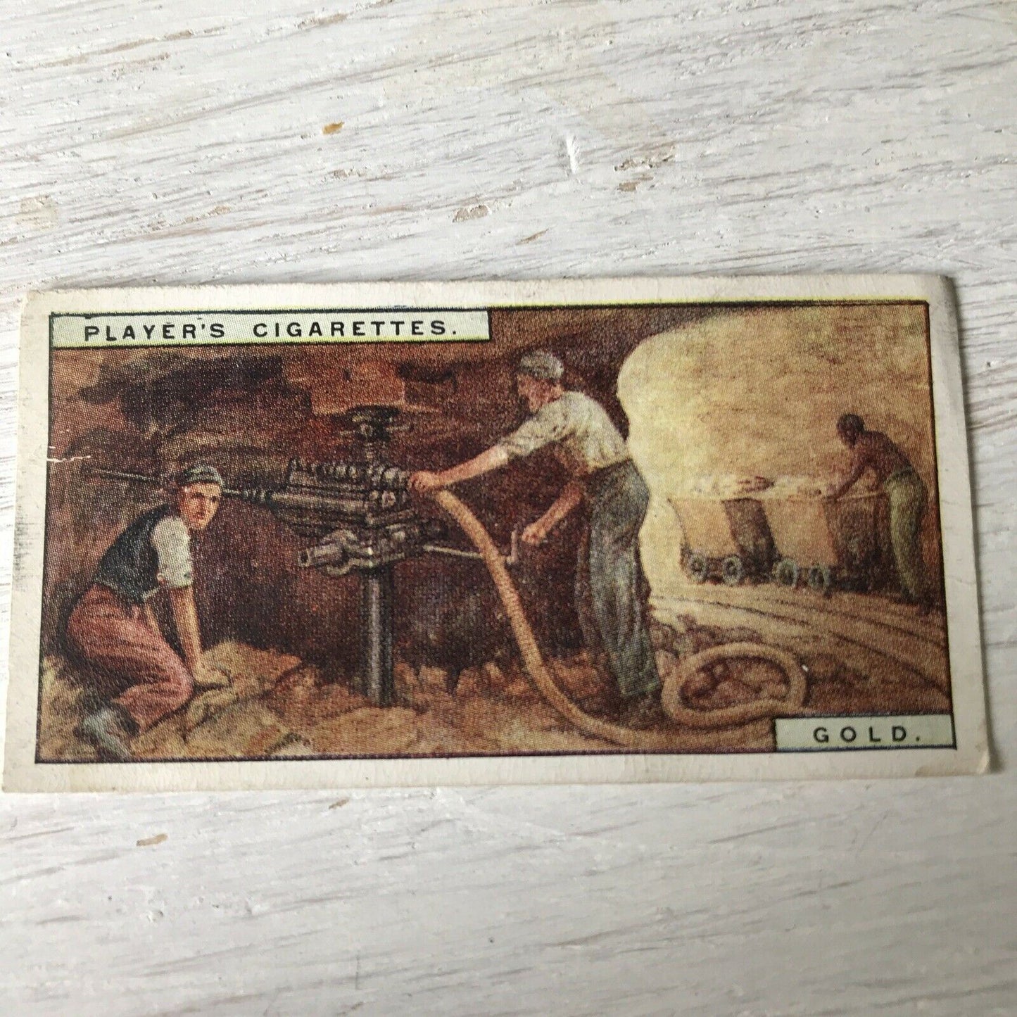 Vintage Players Cigarette Card - Products Of The World - No. 22 Gold - Drilling Blast Holes - South Africa