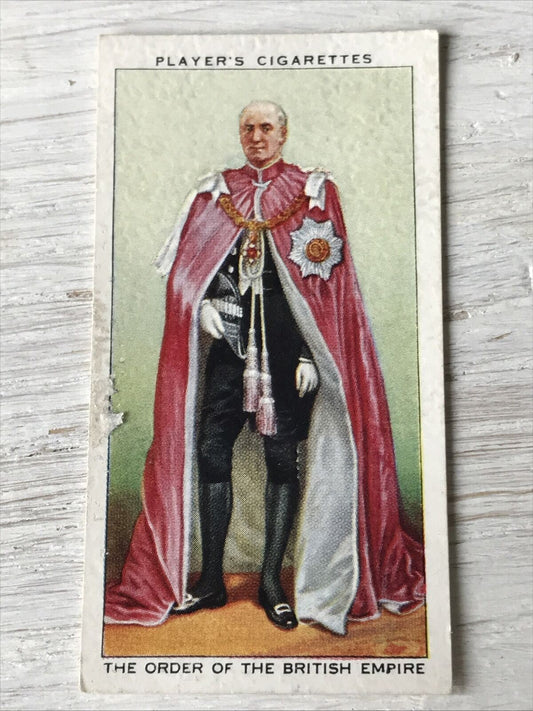 Vintage Players Cigarettes Card - Coronation Series - Ceremonial Dress - No. 29 Order Of The British Empire