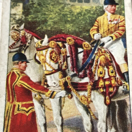 Vintage Players Cigarette Card - Coronation Series - Ceremonial Dress No. 49 - Royal Postillion