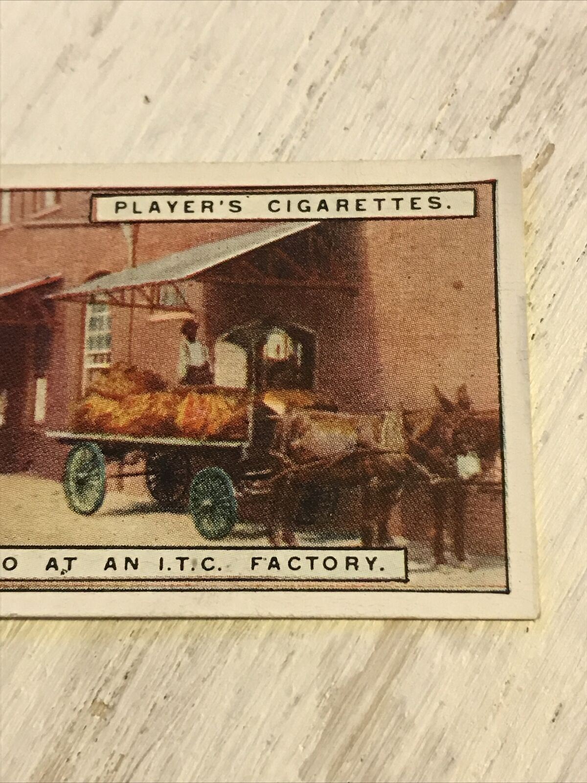 Vintage Players Cigarettes Card From Plantation To Smoker 14 Unloading Tobacco At An ITC Factory