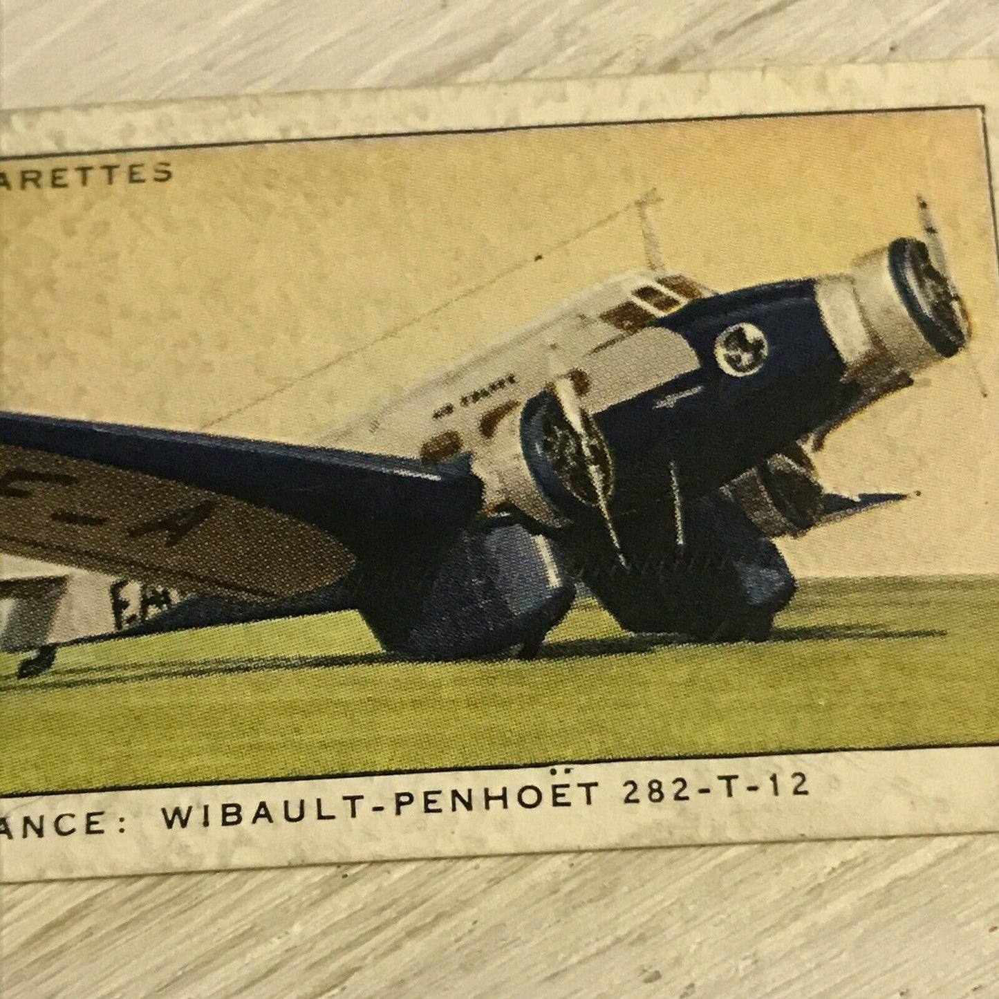 Vintage Players Cigarette Card - International Air Liners - No.15 - Air France Wibault-Penhoet