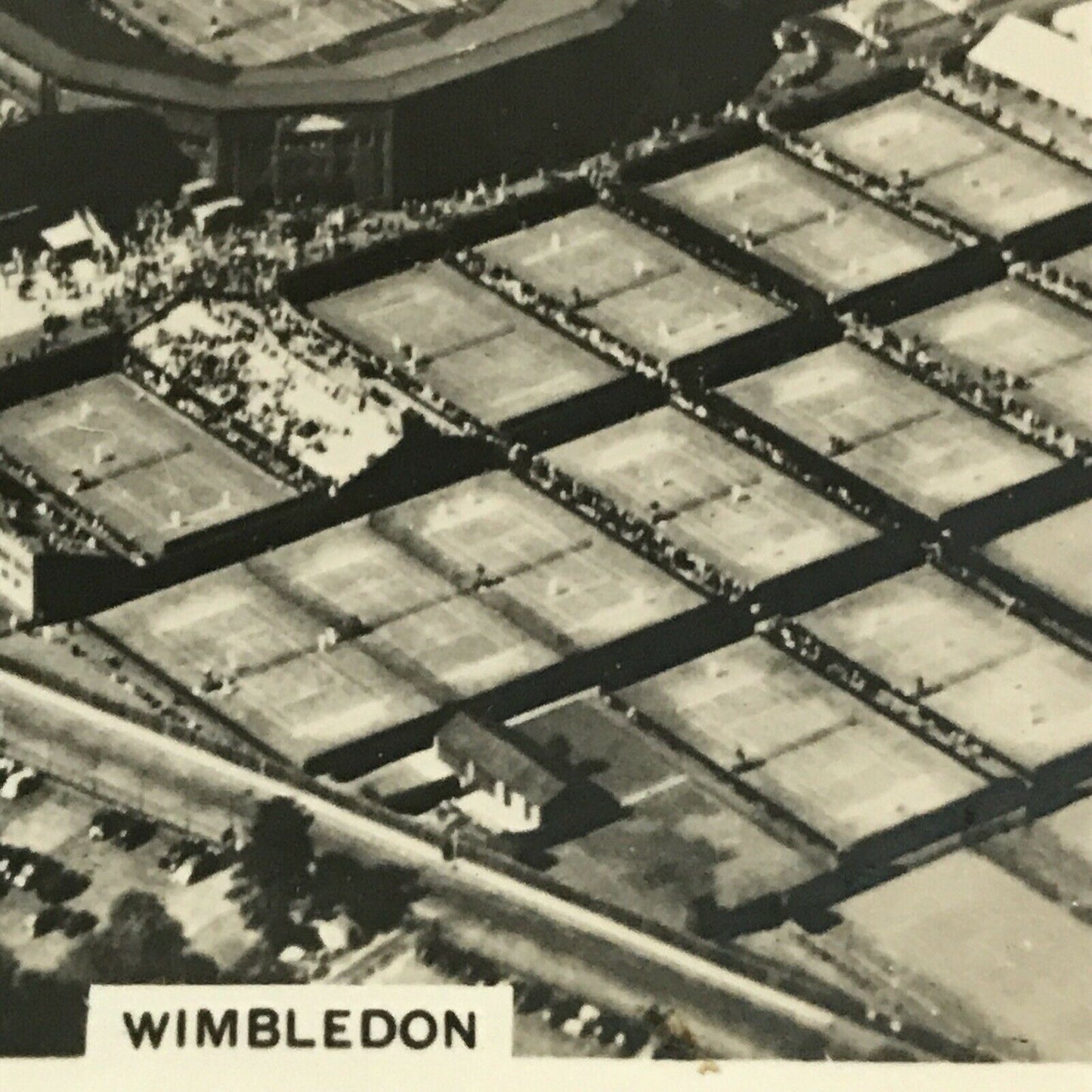 Senior Service Cigarette Card 'Britain From The Air' 1939 - No. 8 - Wimbledon - vintage aerial photo