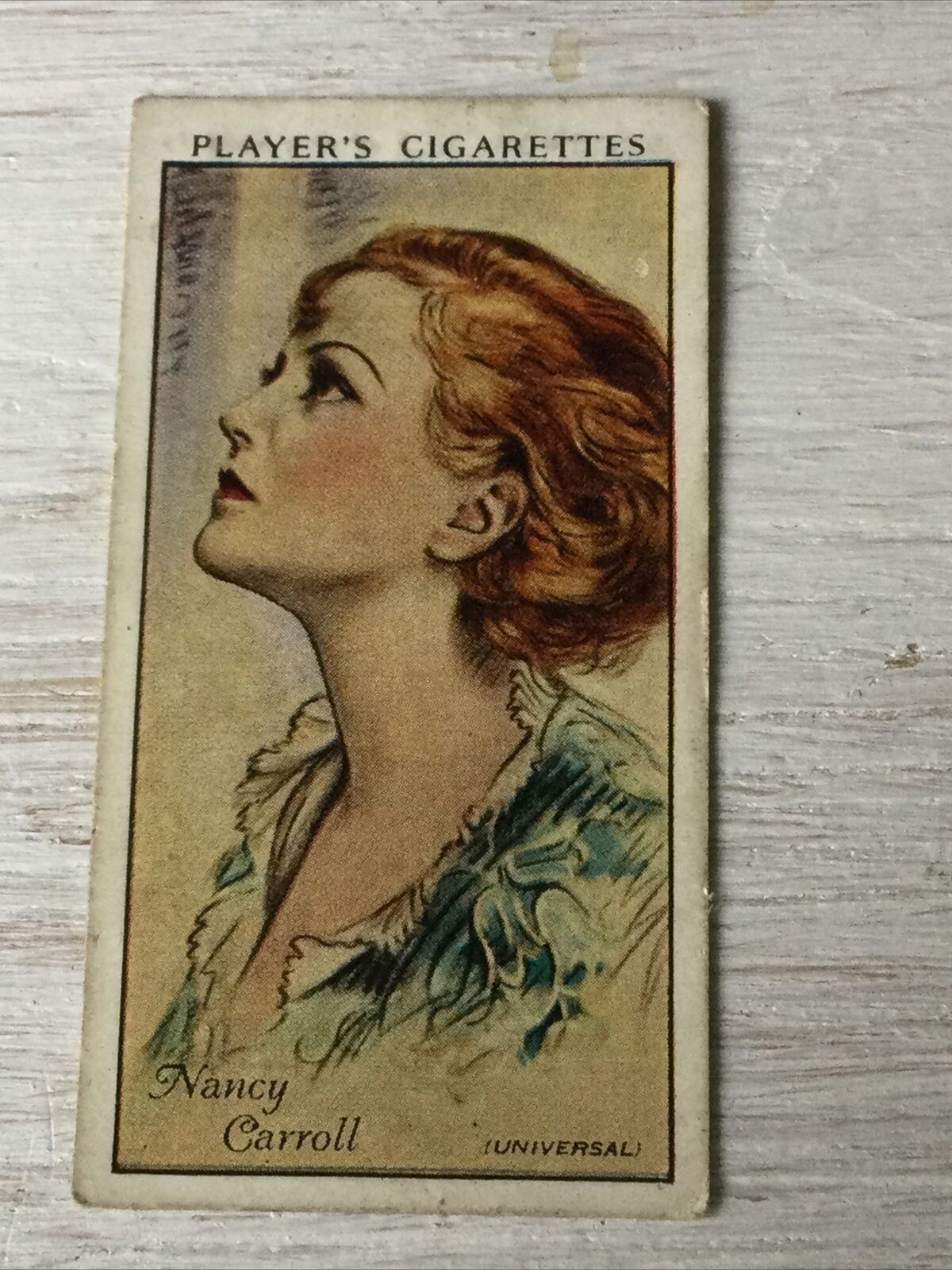 Players Cigarettes Card Film Stars 10 Nancy Carroll Lovely Vintage Print