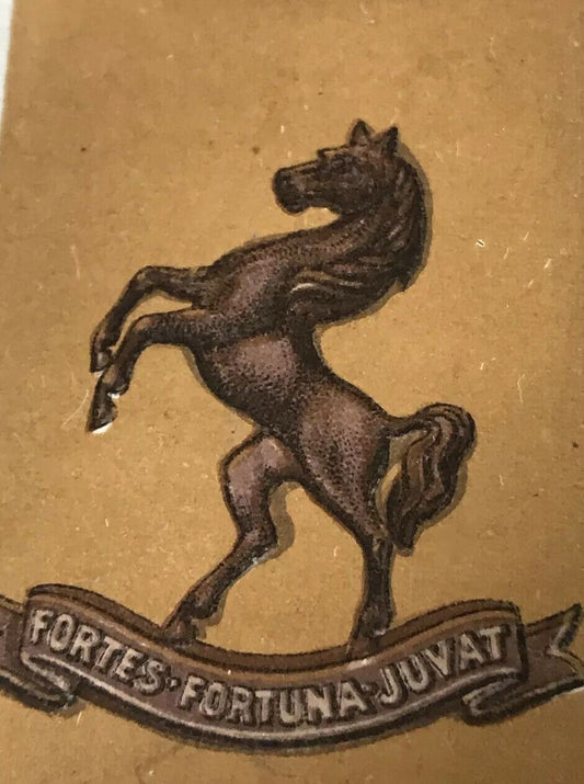 Players Cigarettes Card - Colonial & Indian Army Badges - No. 18 New Zealand - Wellington Mounted Rifles