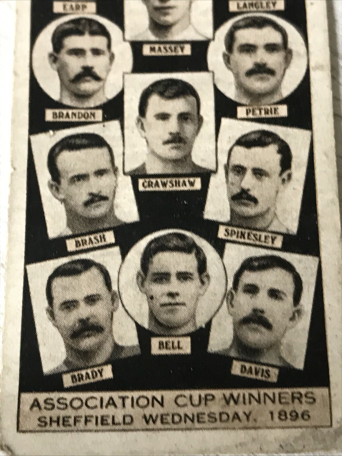 Players Cigarettes Card Association Cup Winners 17 Sheffield Wednesday 1896