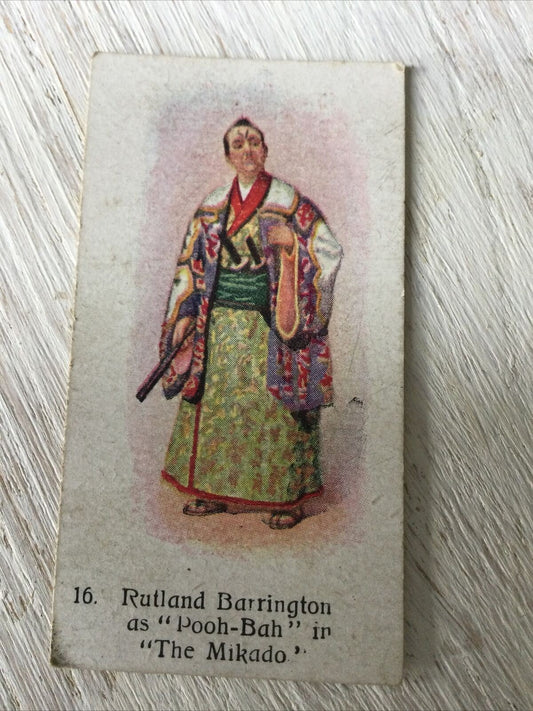 PLAYER'S Cigarette Card Past & Present. 16. Mr Rutland Barrington, Pooh Bah, Mik