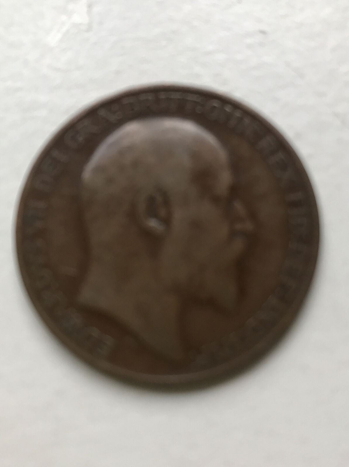 Edward VII One Penny Coin 1910 Bronze. Antique