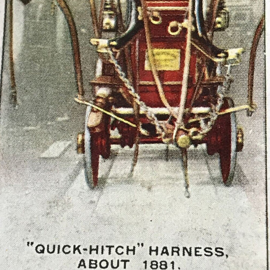 Players Cigarette Card Fire Fighting Appliances No21 Quick Hitch Harness c.1881