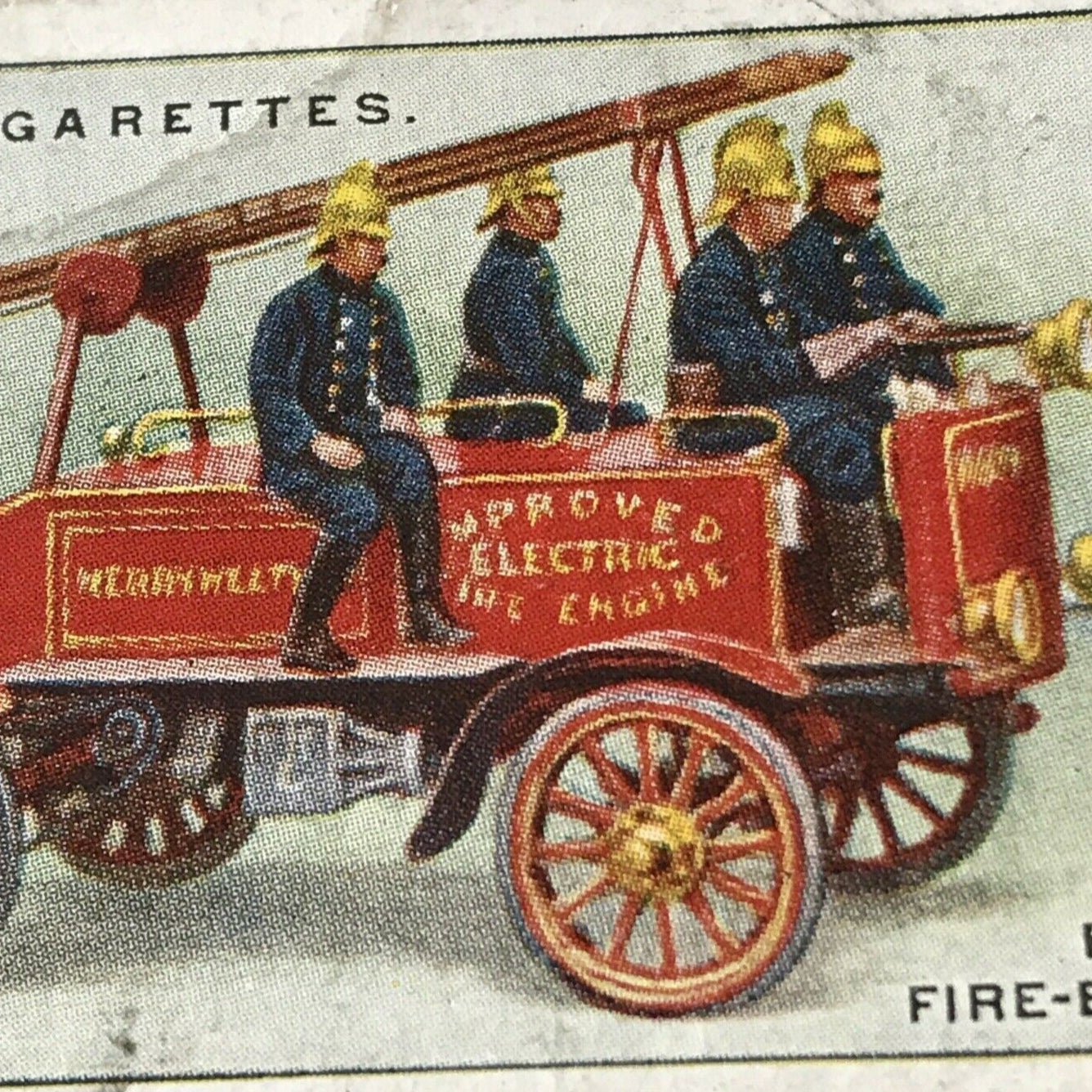 Players Cigarette Card - Fire Fighting Appliances - No 34 Electric Fire Engine 1910
