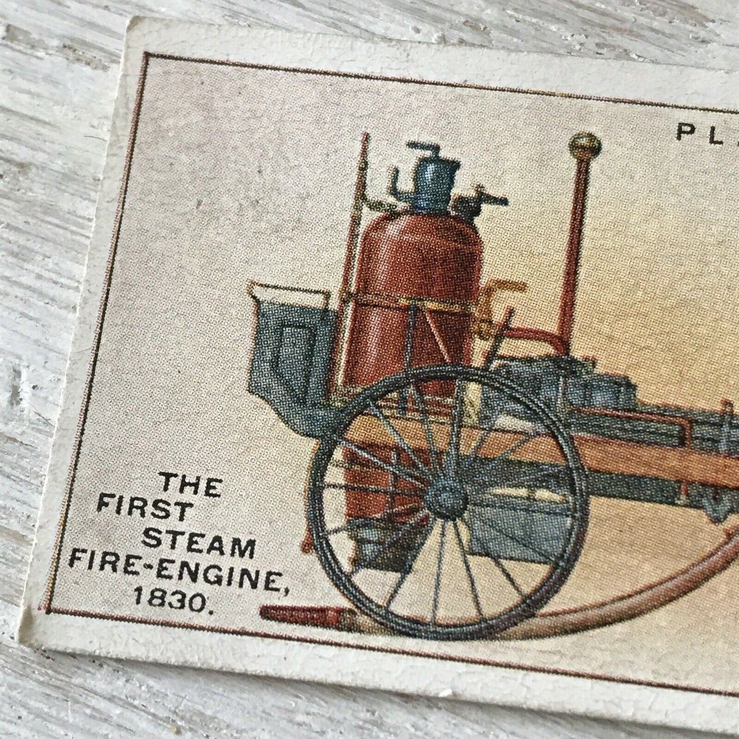 Players Cigarette Card - 1936 - Fire Fighting Appliances - No. 6 - First Steam Fire Engine