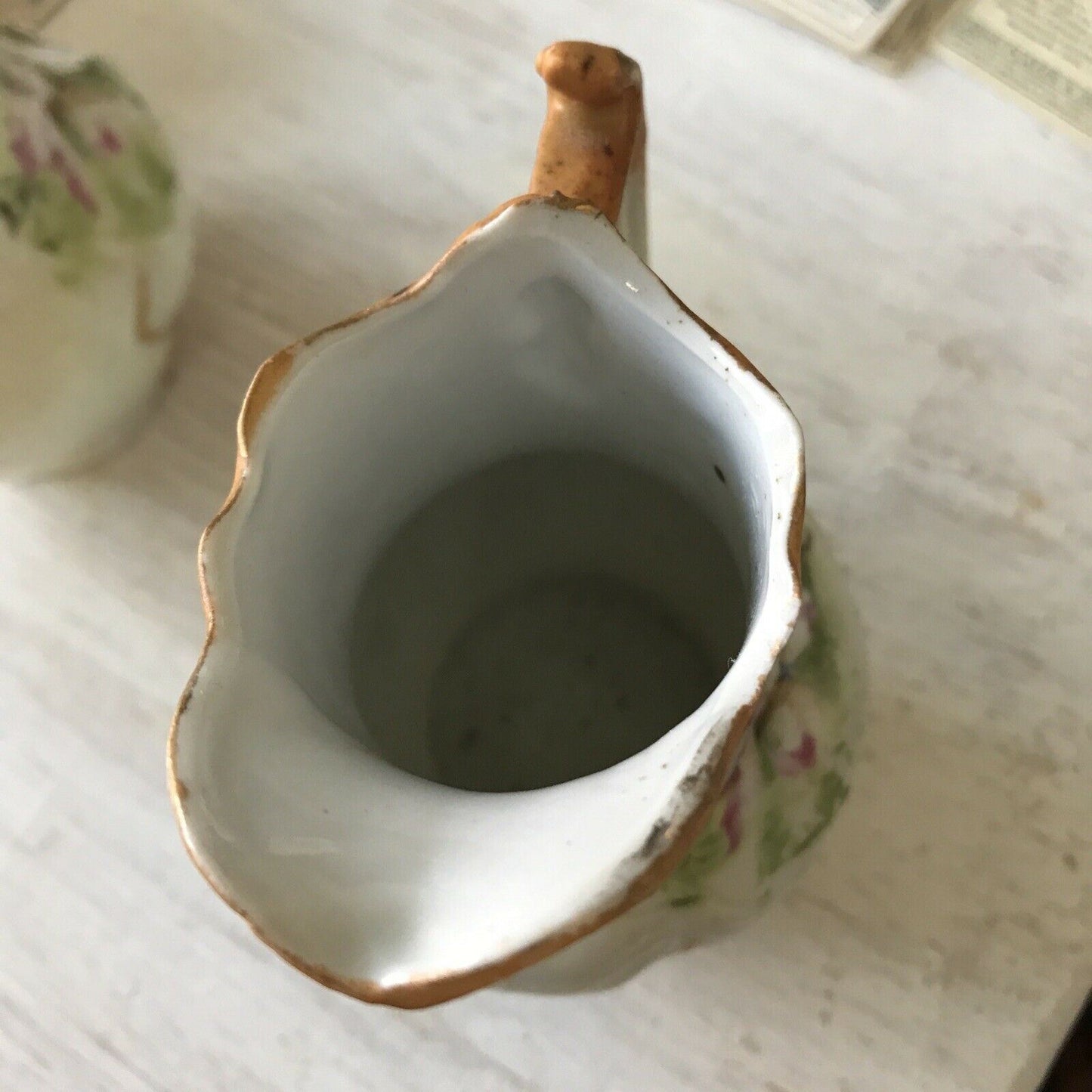2 x Antique Art Nouveau Welsh Ceramic Mini Jugs. Aberdare Souvenir C19th