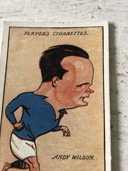 Players Cigarette Card Football Caricatures By Mac 35 Andy Wilson Handy Andy 1920s