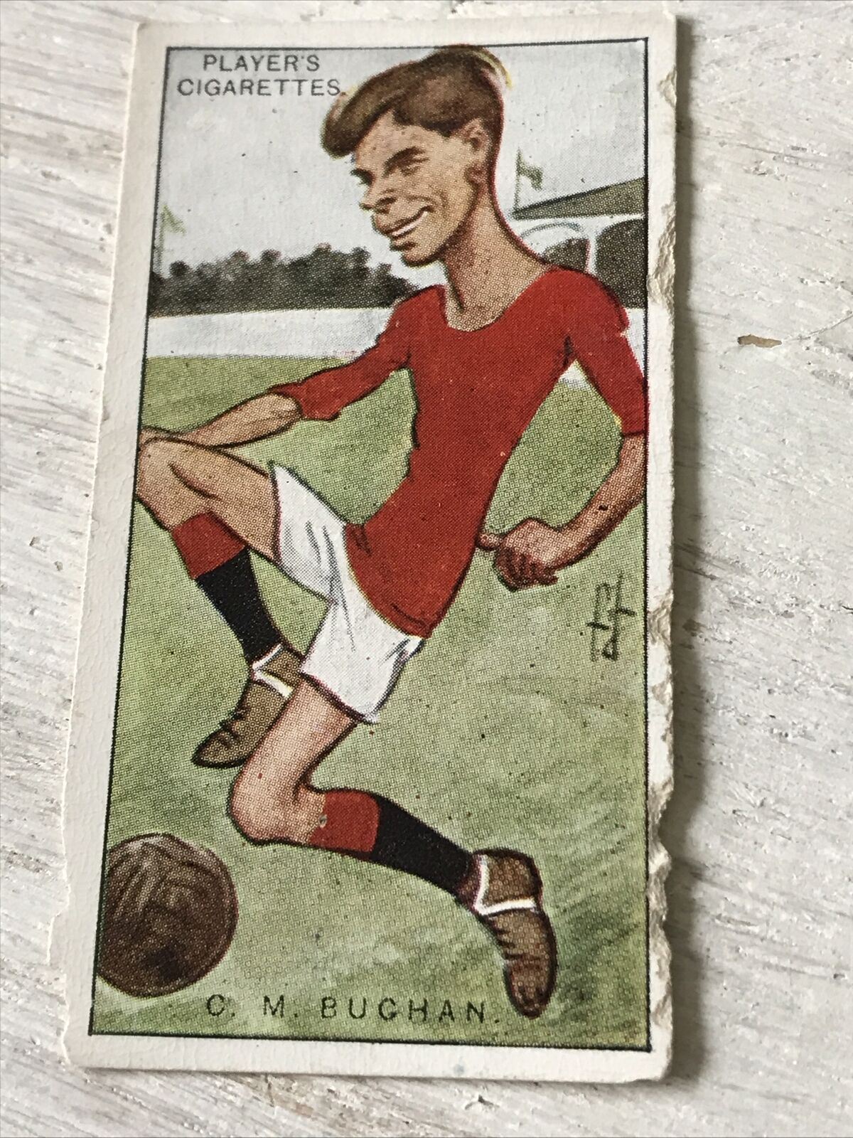 Players Cigarette Card - Football Caricatures By Rip - No. 4 Charles Murray Buchan